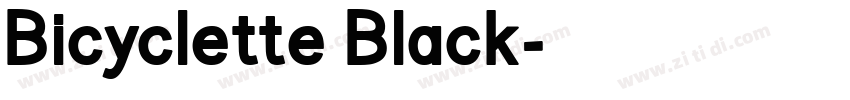 Bicyclette Black字体转换